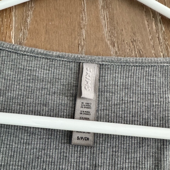 Soft Lounge Long Sleeve Dress in Heather Grey - Picture 2 of 3